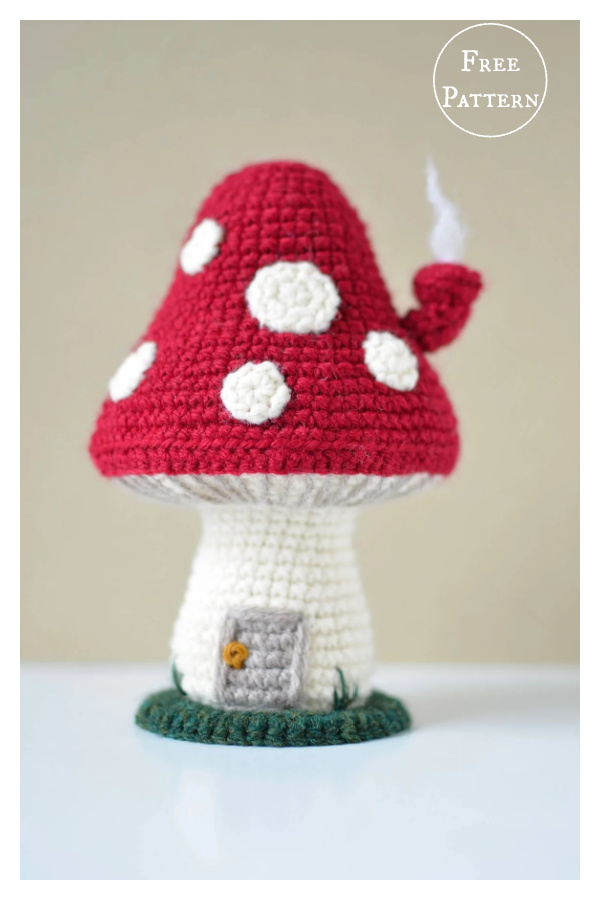 Mushroom House Free Crochet Pattern 