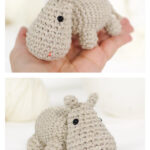 Small Hippo Free Crochet Pattern