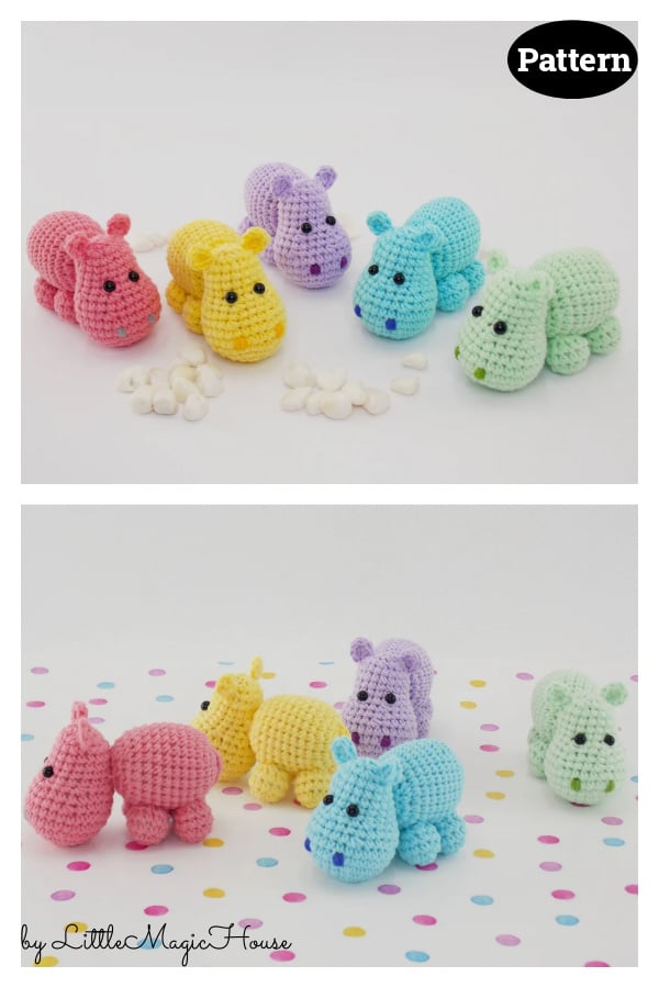 Stuffed Hippo Crochet Pattern