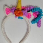 Unicorn Spring Headband Free Crochet Pattern