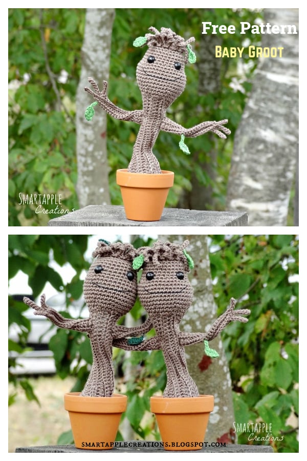 Baby Groot Free Crochet Pattern