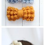 Chunky Bobble Bow Hair Clips Free Crochet Pattern