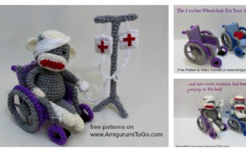 Crochet Amigurumi Wheelchair Free Pattern and Video Tutorial