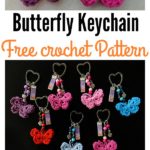 Crochet Butterfly Keychain Free Pattern