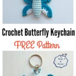 Crochet Butterfly Keychain Free Pattern