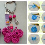 Crochet Butterfly Keychain Free Pattern