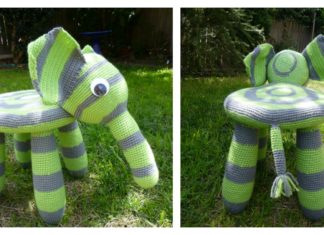 Crochet Elephant Ikea Stool Cover Free Pattern