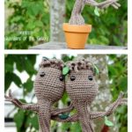 Crochet Potted Baby Groot Free Pattern