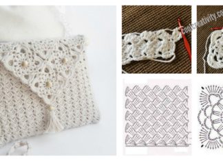 Pretty Crochet Handbag with Graphics