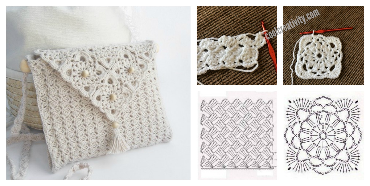 Crochet Pretty Handbag with Graphics