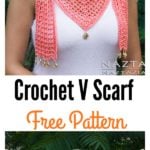 Crochet V Scarf Free Pattern and Video Tutorial