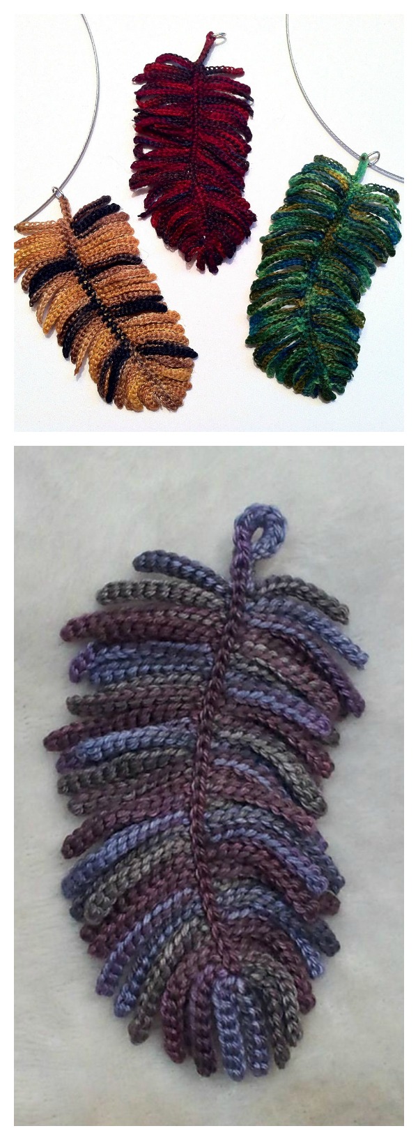 Crocheted Feather Necklace Free Pattern