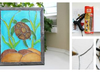 Faux Stained Glass DIY Canvas Painting
