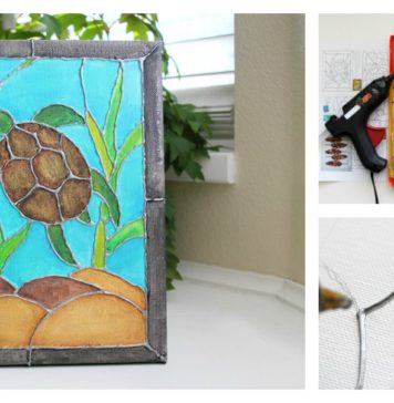 Faux Stained Glass DIY Canvas Painting