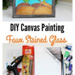 Faux Stained Glass DIY Canvas Painting