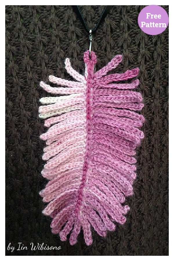 Feather Necklace Free Crochet Pattern 