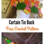 Floral Crochet Curtain Ties Free Pattern