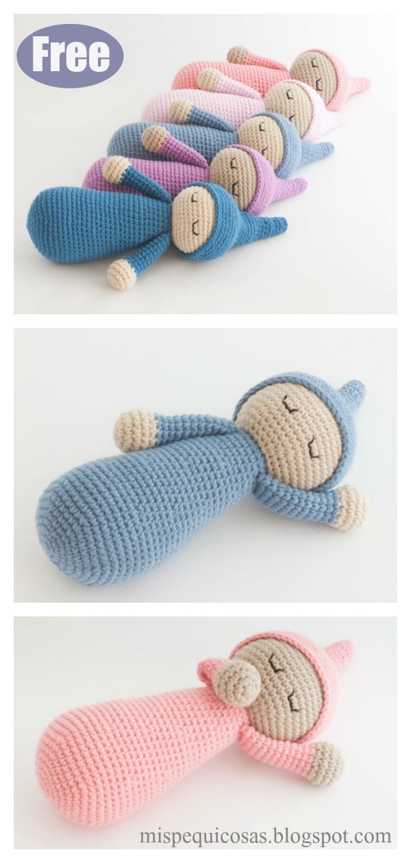 Free Sleepy Doll Amigurumi Crochet Pattern and Video Tutorial