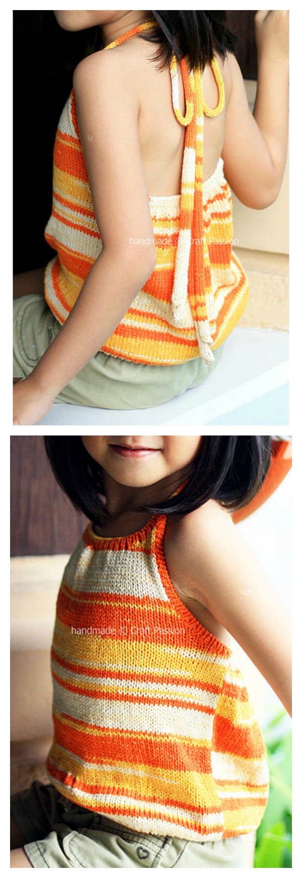 Kniited Halter Top for Girl Free Pattern