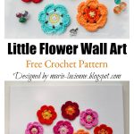 Little Flower 3D Wall Art Free Crochet Pattern