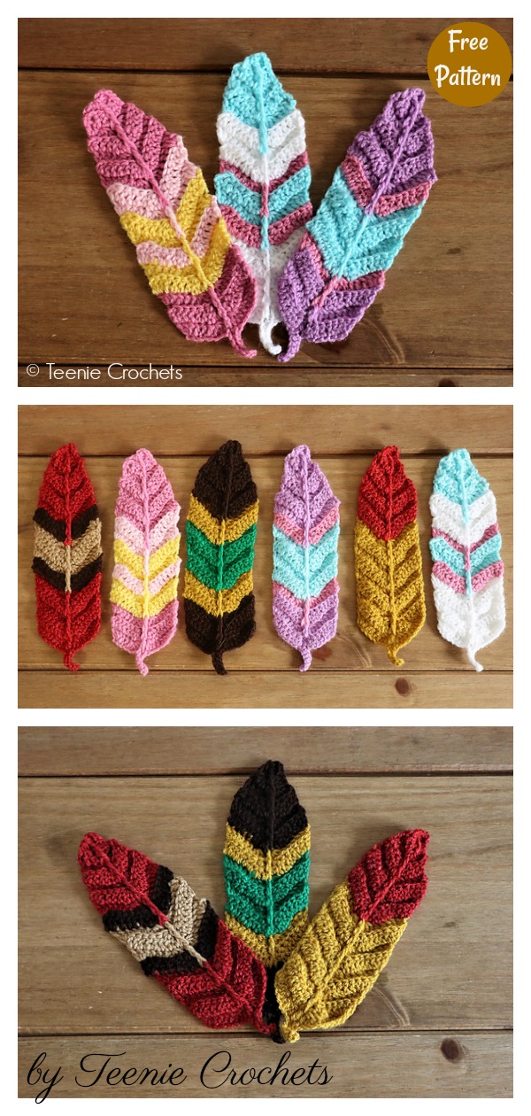 Feathers Free Crochet Pattern