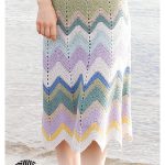 Reflections of Aurora Zigzag and Stripes Skirt Free Crochet Pattern