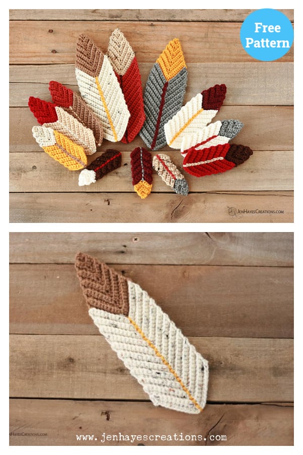 Ridged Feathers Free Crochet Pattern 