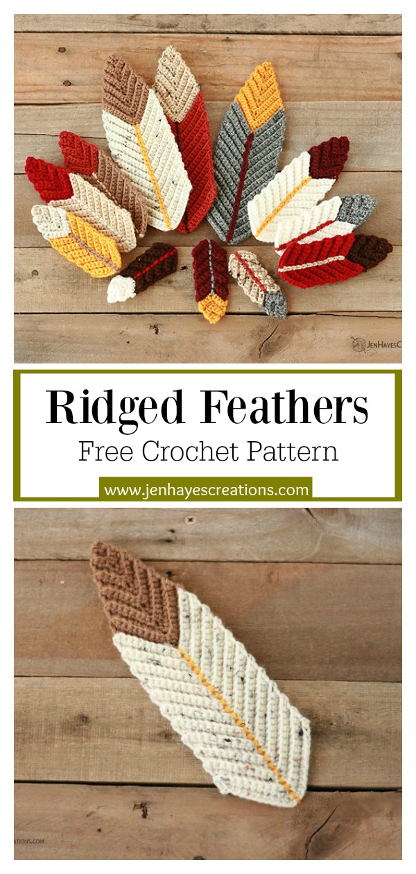 Ridged Feathers Free Crochet Pattern