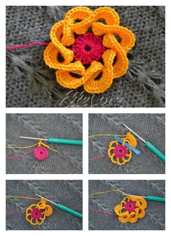 How to Crochet 3D Flowers Multi Petals