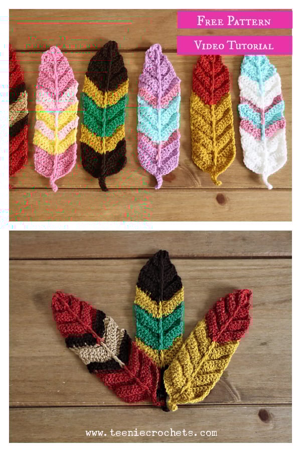 Indie Feathers Free Crochet Pattern and Video Tutorial