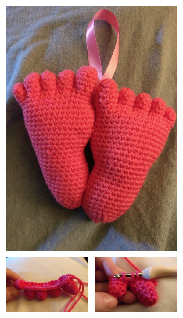 Amigurumi Hanging Baby Feet Free Crochet Pattern