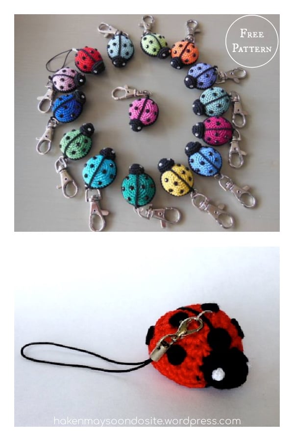 Amigurumi Ladybug Keychain Free Crochet Pattern