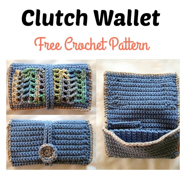 Crochet Clutch Wallet with Pockets Free Pattern
