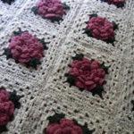 Crochet Rose Granny Square Afghan Free Pattern