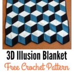 Free 3D Illusion Diamond Blanket Crochet Pattern