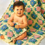 Free Bed Of Rose Baby Afghan & Pillow Crochet Pattern