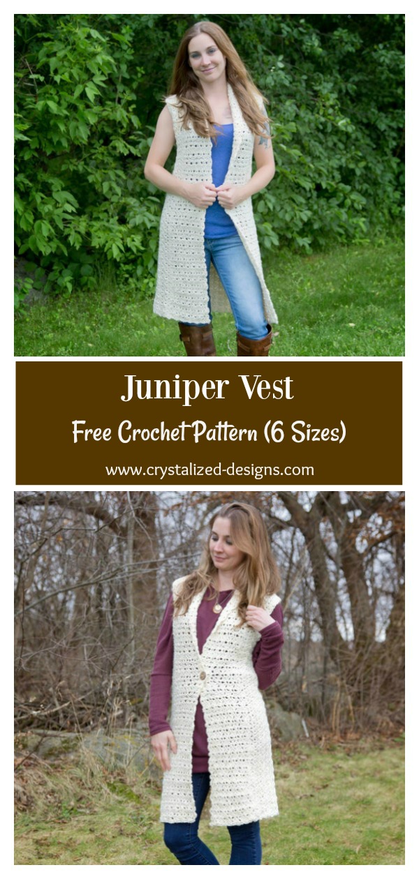 Juniper Long Vest Free Crochet Pattern