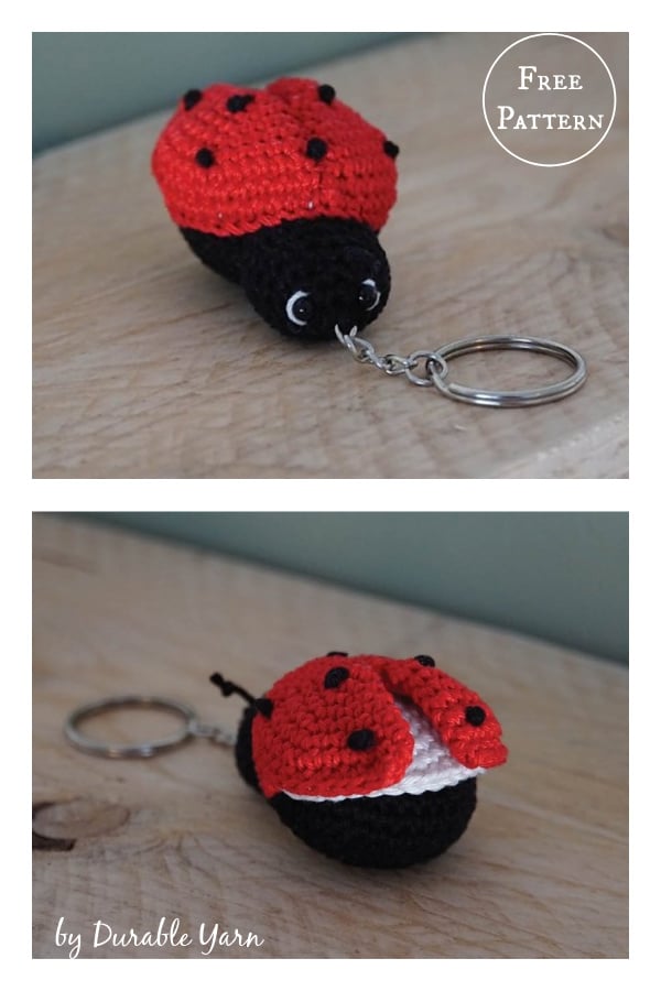 Keychain Ladybug Free Crochet Pattern