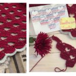 Lacy Crochet Shawl Pattern with Hearts Video Tutorial