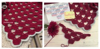 Lacy Crochet Shawl Pattern with Hearts Video Tutorial