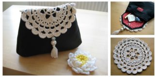 Leather & Crochet Doily Clutch Free Pattern and Tutorial