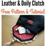 Leather & Crochet Doily Clutch Free Pattern and Tutorial