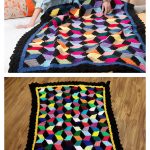 Tumbling Blocks Throw Free Crochet Pattern