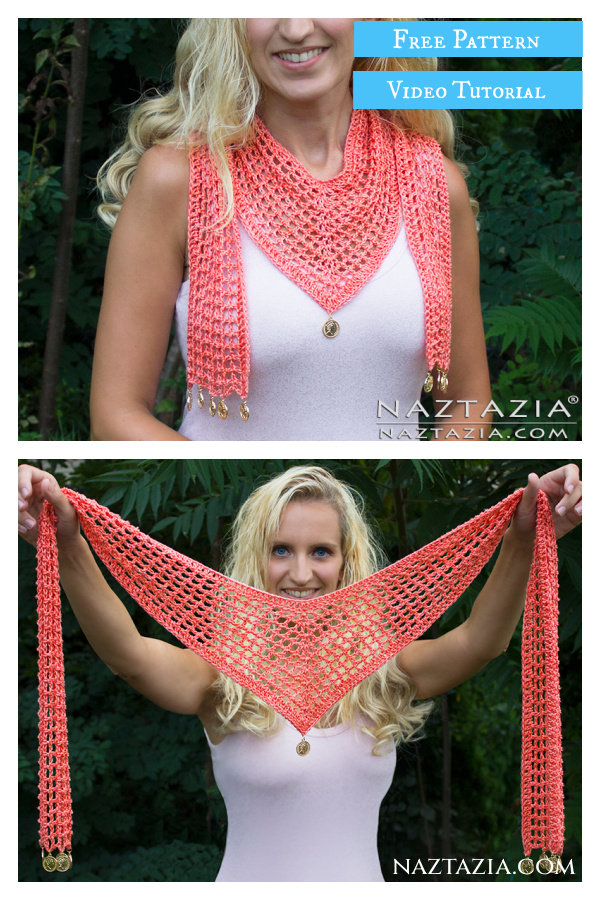 V Scarf Free Crochet Pattern and Video Tutorial