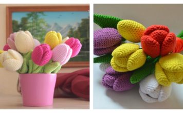 Beautiful Tulip Crochet Pattern and Video Tutorial