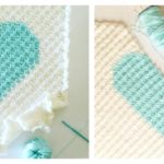 Corner to Corner Heart Blanket Free Crochet Pattern