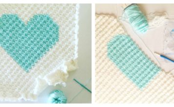 Corner to Corner Heart Blanket Free Crochet Pattern