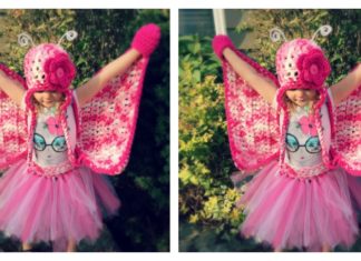 Crochet Butterfly Costume for Little Girl Free Pattern and Video Tutorial