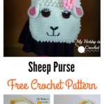 Darling Sheep Crochet Purse for Little Girls Free Pattern