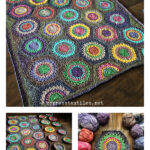 Granny Hexagon Burst Blanket Free Crochet Pattern